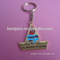 custom Kuwait national day gold keychains metal, personalized AL-BOOM MARINE Sailing boat key rings gold